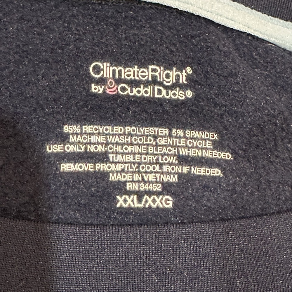 Cuddl Duds Climate Right Pajamas Set XXL Long Sleeve Pants Blue Snowflake Cozy - Picture 2 of 5